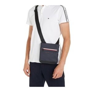 Tommy Hilfiger Navy Crossbody Messenger Adjustable Strap Polyethylene Navy Bag
